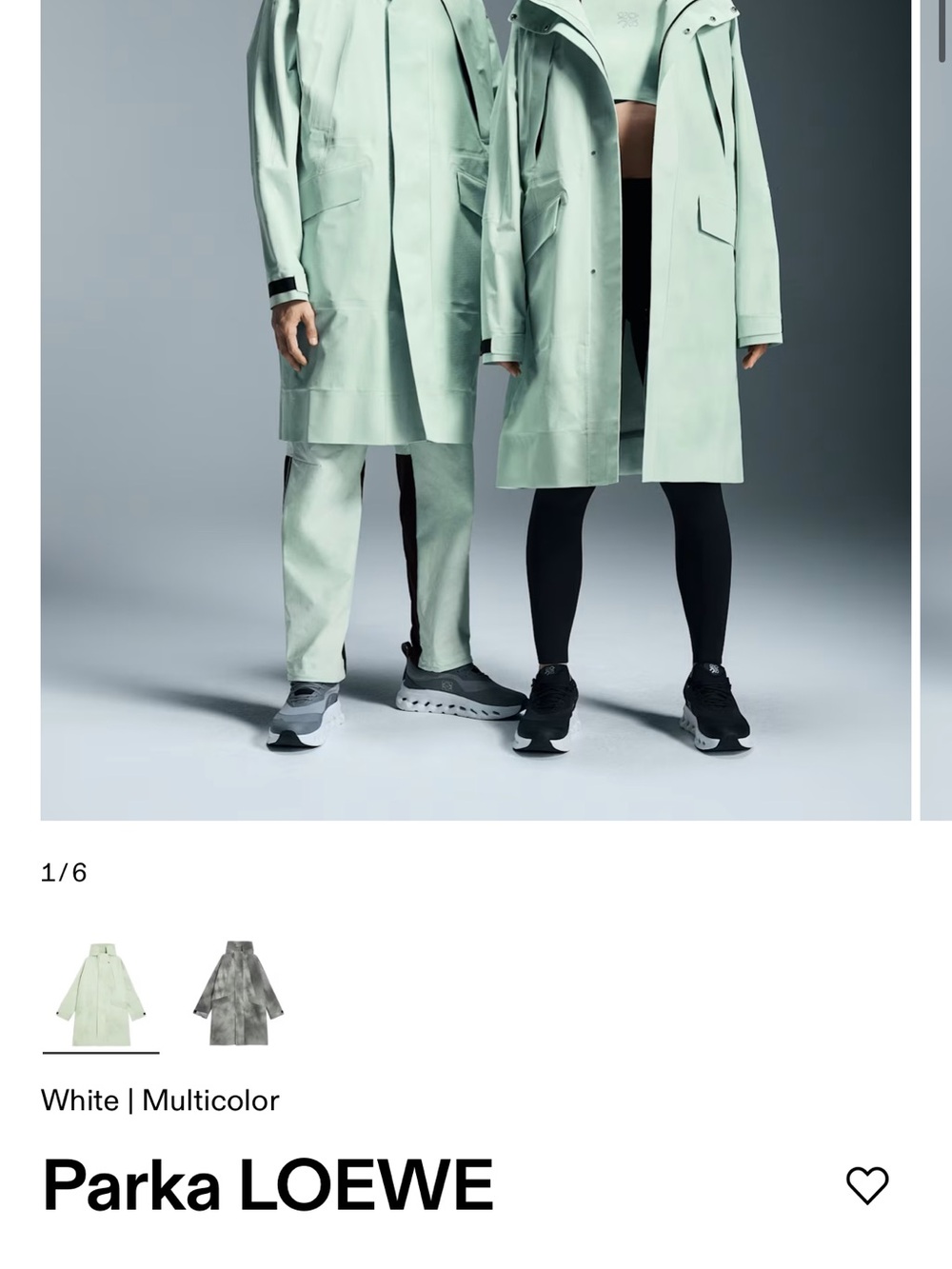 Loewe Mint Green Trench Coat